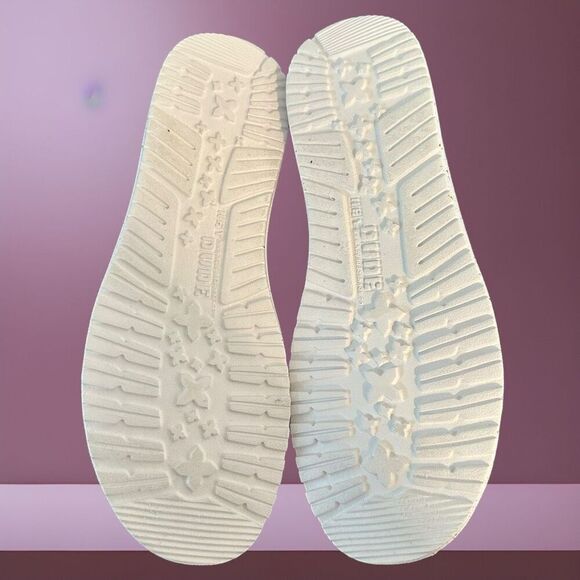 Hey Dude Wally Sox Tri Men’s Size 8 Loafer Fans LA Purple Gold Slip on 112566021 - Picture 6 of 10